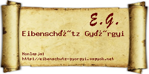 Eibenschütz Györgyi névjegykártya