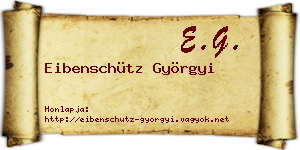 Eibenschütz Györgyi névjegykártya